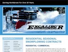 Tablet Screenshot of excalibursnowplowing.com